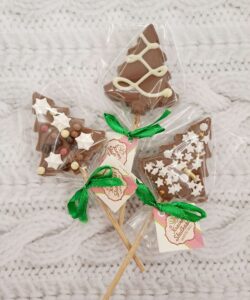 Lizaki czekoladowe choinki - Słodycze na święta