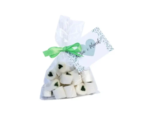 Cukierki ślubne białe w woreczku 35g - Białe cukierki z Krainy Słodkości